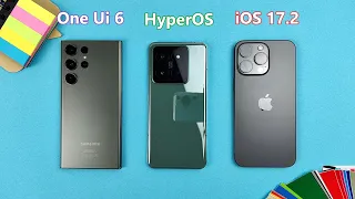 HyperOS vs iOS 17 vs One Ui 6 - Animations!