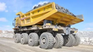 Fast Extreme Mini Bulldozer At Work & World's Largest Mining Dump Truck