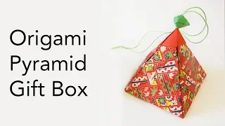 Tutorial for Origami Pyramid Gift Box (that opens and closes)