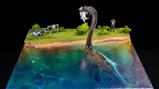 How to make Jurassic Park Dinosaur / Plesiosaurs eating a cow. The farmer is SHOCKED!