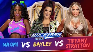 WWE 2K24: NAOMI VS BAYLEY VS TIFFANY STRATTON [WWE WOMEN'S CHAMPIONSHIP] [BACKLASH FRANCE '24]