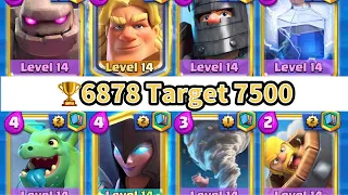 🏆6878 Target 7500 | Clash Royale | Golem  deck #34