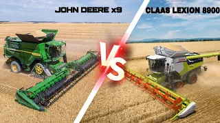 JHON DEERE X9 VS CLAAS LEXION 8900