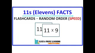 11s Facts Multiplication - Flashcards - Random Order - SPEED