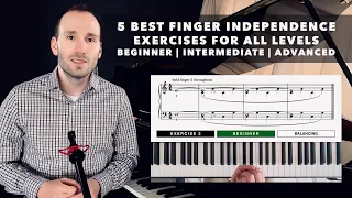 5 BEST Finger Independence Exercises | Beginner - Intermediate - Advanced