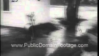 1957 Hurricane Audrey hits Louisiana Newsreel PublicDomainFootage.com