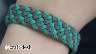 Flat Kumihimo Bracelet - Striped Kumihimo - Friendship Bracelet