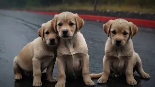 Rain-Soaked & Scared: As they stood defeated in the cold, a young woman stopped and rescued them!