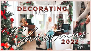 2022 CHRISTMAS DECORATE WITH ME | CHRISTMAS DECOR IDEAS  | HOW TO TRADITIONAL CHRISTMAS DECORATING