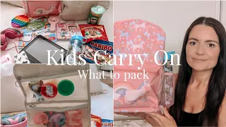 Kids Carry On - What To Pack | Flight/Travel Entertainment Ideas