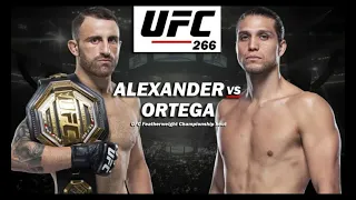 UFC 266: ALEXANDER VOLKANOVSKI VS. BRIAN ORTEGA FIGHT TIME