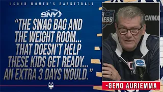 Geno Auriemma still not impressed with inequality in NCAA Tournaments | UConn News Conference | SNY