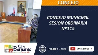 CONCEJO MUNICIPAL Sesión ordinaria Nº115