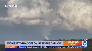 Tornadoes collapse buildings and level homes in Nebraska and Iowa