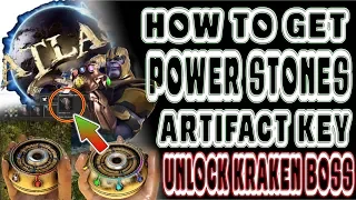 🆕 HOW TO GET ALL POWER STONES GUIDE | ATLAS (ARK) | UNLOCKING FINAL BOSS FIGHT | KRAKEN ITEM SKIN