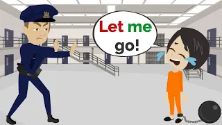 Lisa is in JAIL! | Basic English conversation | Learn English | Like English