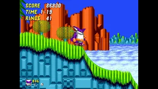 Sonic The Hedgehog 2 Pink Edition Hill Top Zone 2 (Big the Cat)(with Cream)(Search for Froggy)