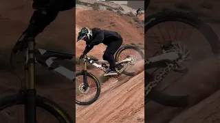 Slo-mo sideways action with Ethan Nell and his custom #TUES 🐆⁠ #shorts #mtb