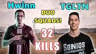 Soniqs Hwinn & TGLTN - 32 KILLS - DUO vs SQUADS - PUBG