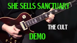 how to play "She Sells Sanctuary" on guitar by The Cult | electric guitar lesson | DEMO