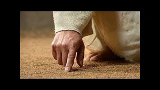 Meaning of Jesus writing on sand with his finger!