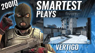 SMARTEST CS:GO PRO PLAYS ON VERTIGO OF ALL TIME! (200IQ PLAYS)