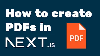 How to create a custom PDF generator in your Next.js application