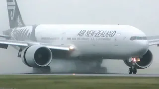 EXTREME WET WEATHER Takeoffs & Landings | Melbourne Airport Plane Spotting