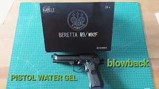 BERETTA M9/M92F BLOWBACK - water gel gun - UNBOXING