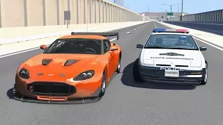Crazy Police Chases #23 - BeamNG Drive Crashes