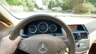 2008 Mercedes C300 68k test drive