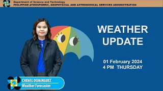 Public Weather Forecast issued at 4PM | February 01, 2024 - Thursday