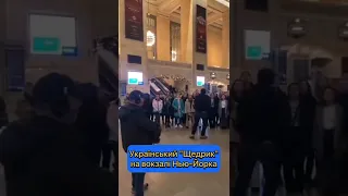 Дитячий хор 💛 «Український Щедрик» 💙 прибув до Нью-Йорку та дав концерт прямо на вокзалі.