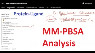 MMPBSA analysis of protein ligand using gmx_mmpbsa for gromacs trajectories