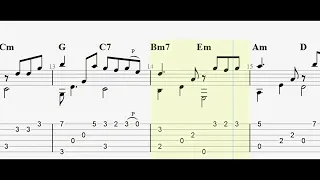 How Great Thou Art full tablature/sheet music for solo fingerstyle guitar