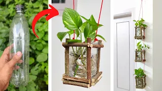 How to make simple hanging planter from waste materials | Hanging plant ideas | Hanging pot ideas