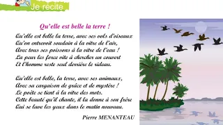 "Qu'elle est belle la terre ! " un poème de Pierre Menanteau.