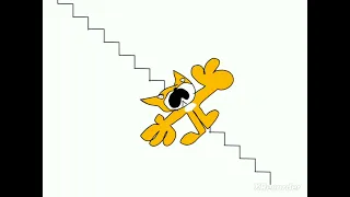 [LOUD!!!!] scratch cat falls down the stairs