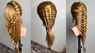 Simple hairstyle for everyday - Easy ponytail hairstyle for girls - Braid hairstyle for outgoing