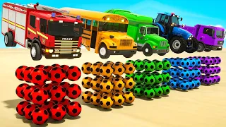 Finger Family Song + Wheels On the Bus - Soccer ball shaped wheels -Baby Nursery Rhymes & Kids Songs