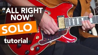 "All Right Now" Guitar SOLO tutorial -  Paul Kossoff's Lead Guitar Secrets