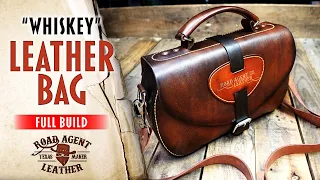 Making a Handmade Leather Purse - Crossbody Bag Leathercraft ASMR