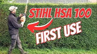 STIHL HSA 100 Unboxing & First Use. #lewisgardenservicesltd #gardening #stihl