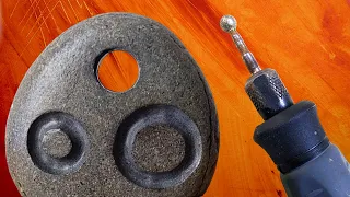How to CARVING STONE with Dremel, Incredible design for STONE CARVING very easy to make