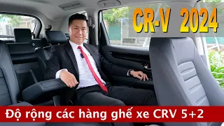 Độ rộng các hàng ghế của Honda CRV 2024 (phiên bản 5+2) | Học Honda