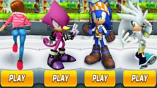 Lucy: Subway Princess Runner vs Silver: Sonic Forces vs Espio: Sonic Forces vs Pirate: Sonic Dash