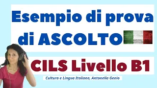 ITALIAN LISTENING EXERCISE LEVEL B1 | learn Italian Prova di ASCOLTO CILS Italiano B1 Esempio