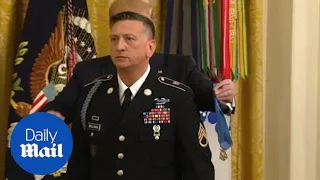 Trump awards first-ever Medal of Honor to living Iraq vet