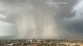 Microburst over Tucson, AZ, Monsoon Weather - 7/28/2023