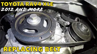 Toyota RAV4 2009 to 2017 serpentine belt change FULL GUIDE  and belt part number